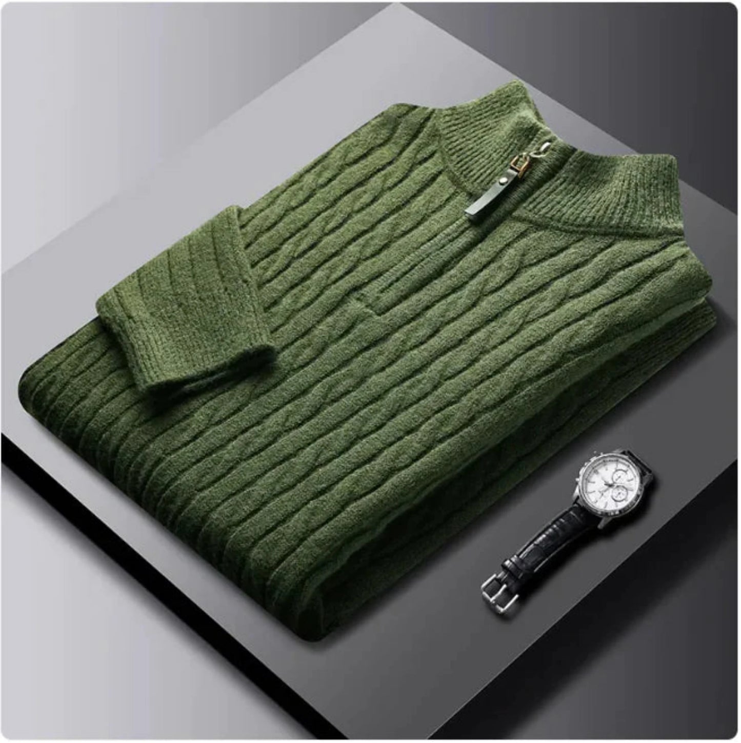 The Royale Cashmere Half Zip Pullover